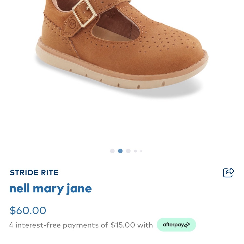 Stride Rite Nell Mary Jane Kids Shoes - Tan